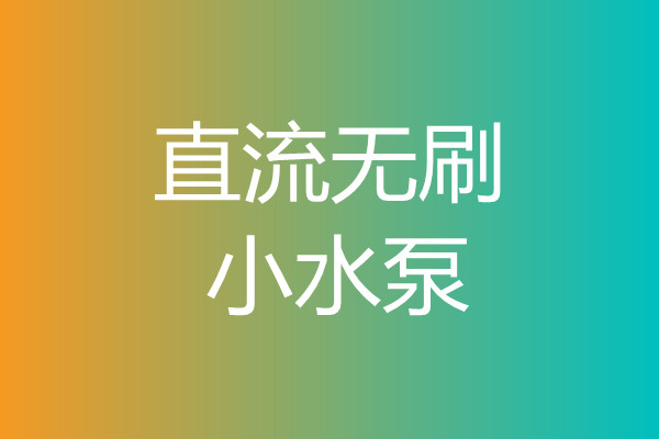 直流無(wú)刷小水泵