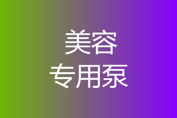 美容保健專(zhuān)用泵